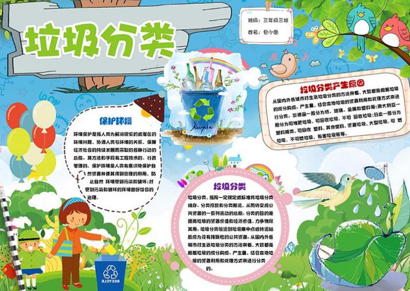 2020北京市垃圾分类宣传手抄报图片_内容_资料大全