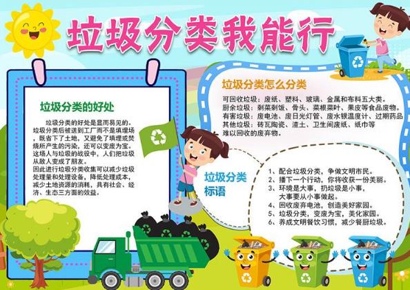 2019上海市垃圾分类宣传手抄报内容资料